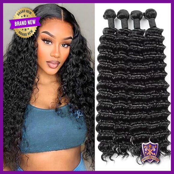 Deep Wave Human Hair Extensions 16-22 Inch Unprocessed Brazilian Virgin Bundles main image 5